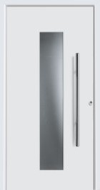 white hormann door for your house in style 650 white with stainless steel strip